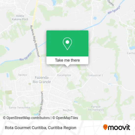 Rota Gourmet Curitiba map