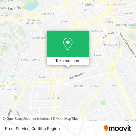 Prest Service map