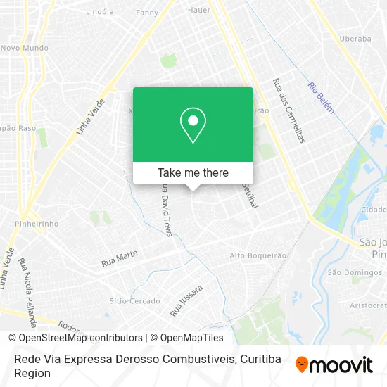 Rede Via Expressa Derosso Combustiveis map