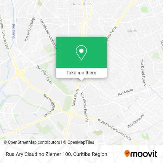 Rua Ary Claudino Ziemer 100 map