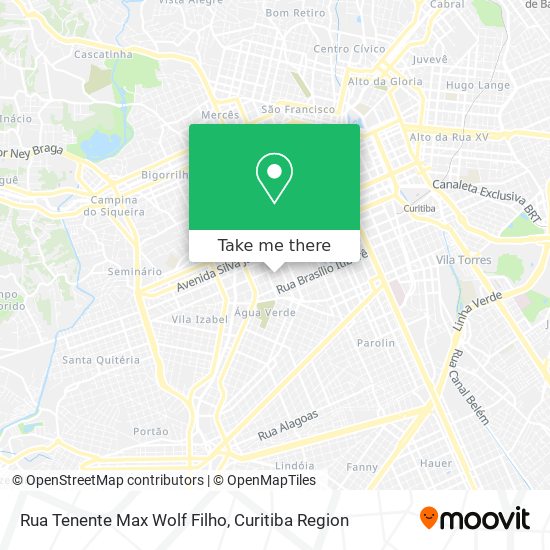 Mapa Rua Tenente Max Wolf Filho