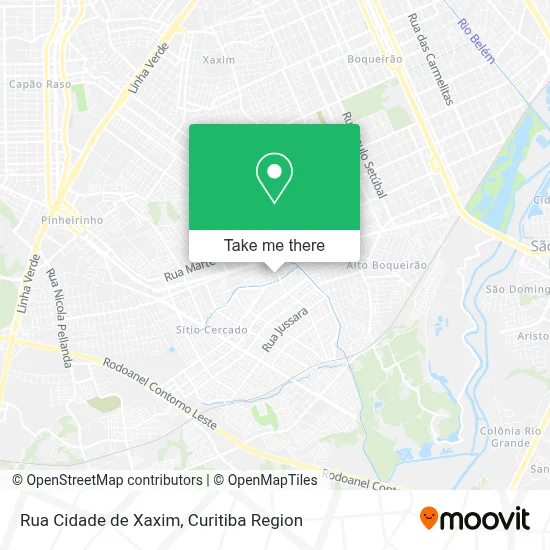 Rua Cidade de Xaxim map