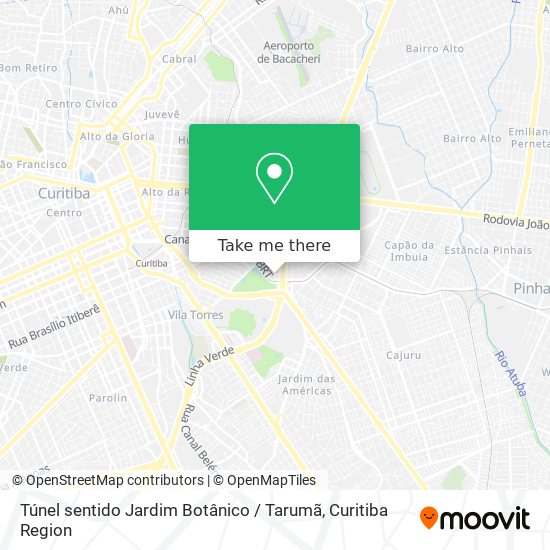 Túnel sentido Jardim Botânico / Tarumã map