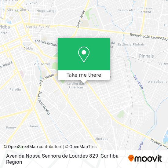 Avenida Nossa Senhora de Lourdes 829 map