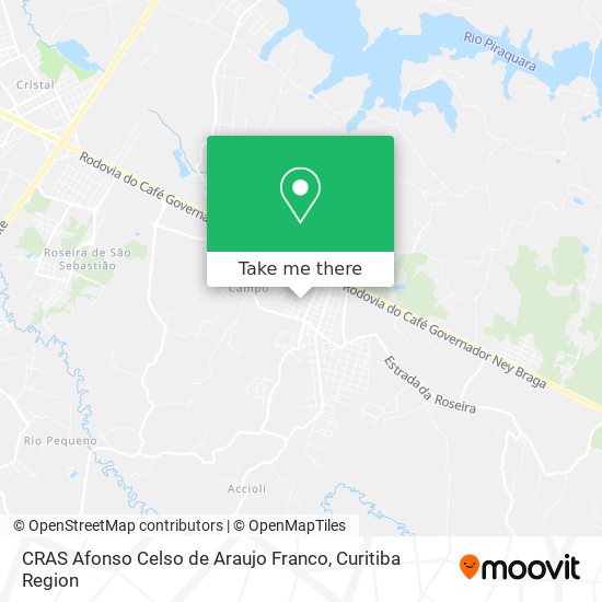 CRAS Afonso Celso de Araujo Franco map