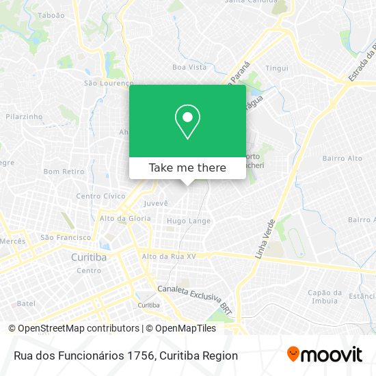 Rua dos Funcionários 1756 map