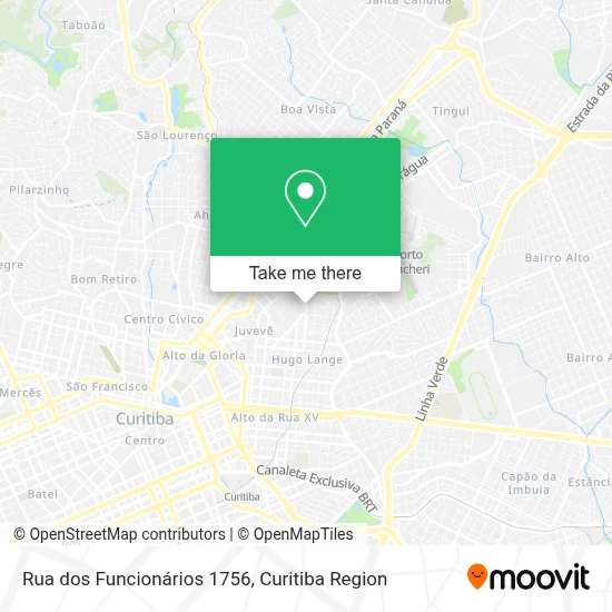 Rua dos Funcionários 1756 map