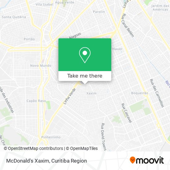 McDonald's Xaxim map