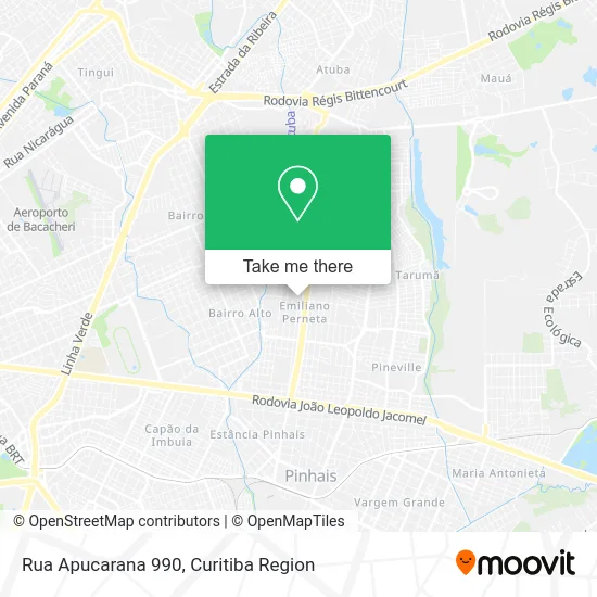 Rua Apucarana 990 map