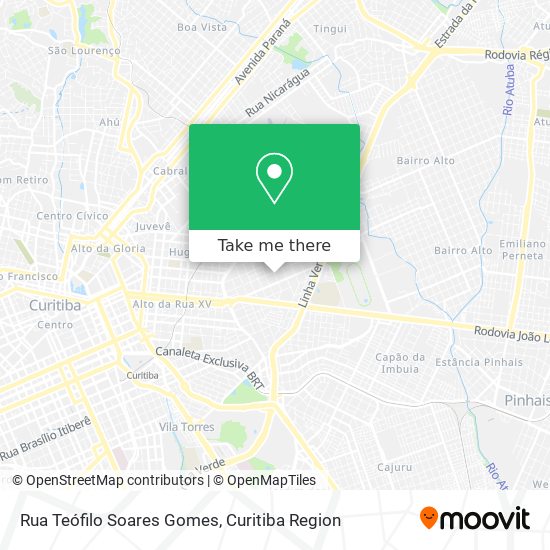 Mapa Rua Teófilo Soares Gomes