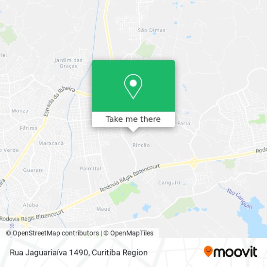 Rua Jaguariaíva 1490 map