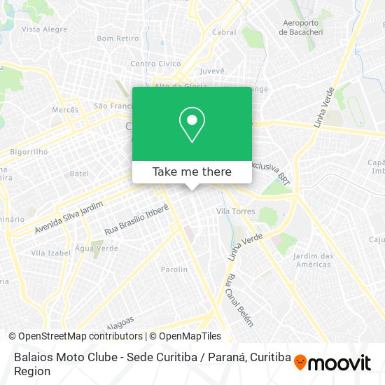 Balaios Moto Clube - Sede Curitiba / Paraná map