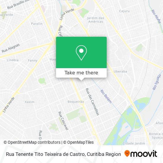 Mapa Rua Tenente Tito Teixeira de Castro