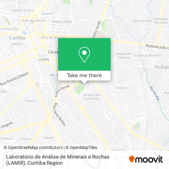 Laboratório de Análise de Minerais e Rochas (LAMIR) map