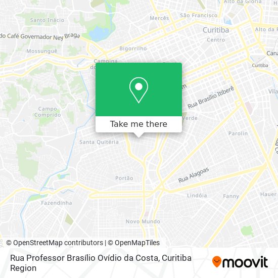 Rua Professor Brasílio Ovídio da Costa map