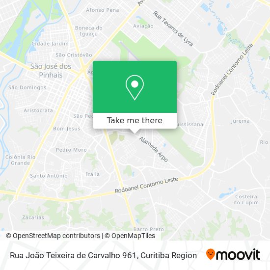 Rua João Teixeira de Carvalho 961 map