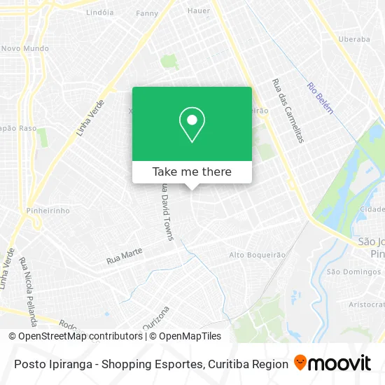 Posto Ipiranga - Shopping Esportes map