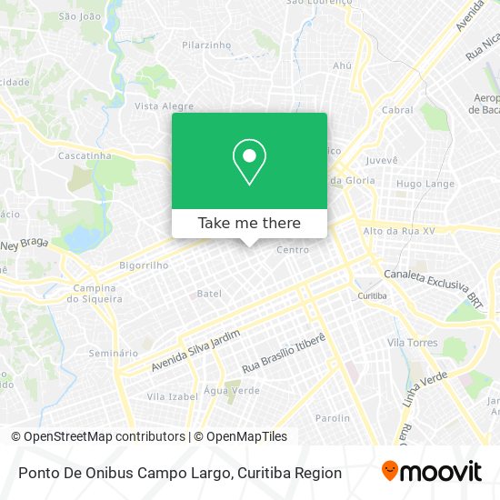 Ponto De Onibus Campo Largo map