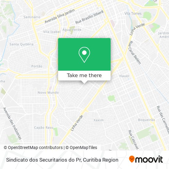 Sindicato dos Securitarios do Pr map