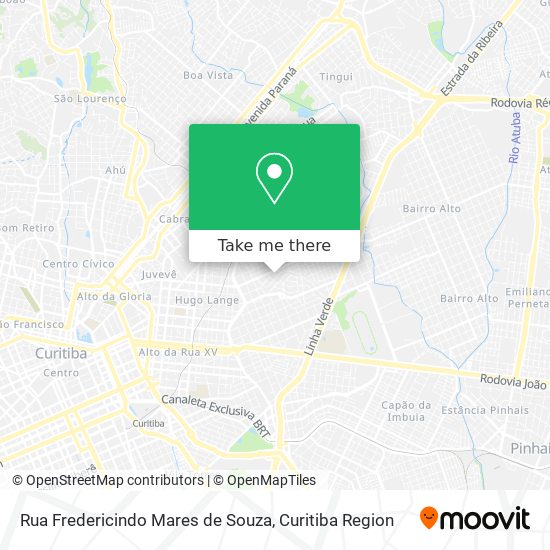 Mapa Rua Fredericindo Mares de Souza