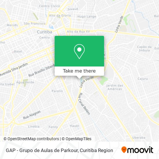 GAP - Grupo de Aulas de Parkour map