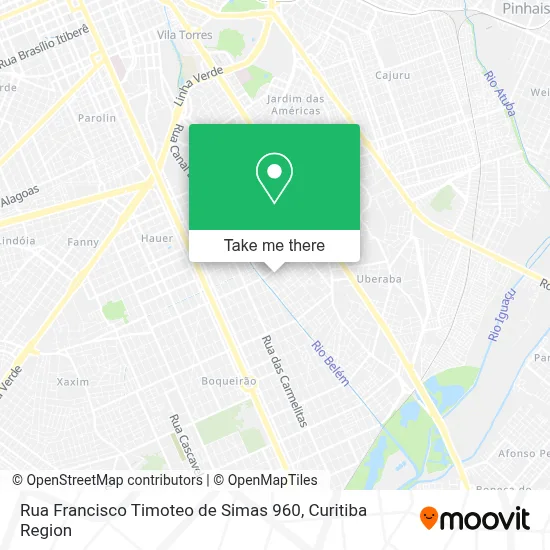 Rua Francisco Timoteo de Simas 960 map