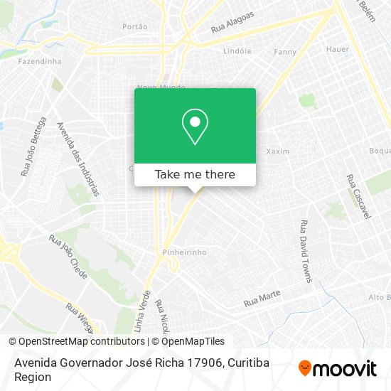 Mapa Avenida Governador José Richa 17906