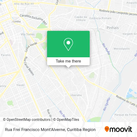 Rua Frei Francisco Mont'Alverne map