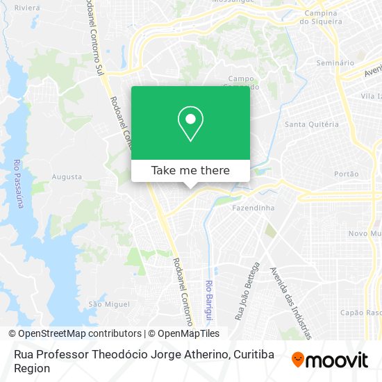 Mapa Rua Professor Theodócio Jorge Atherino