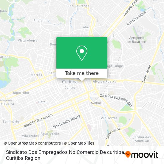 Sindicato Dos Empregados No Comercio De curitiba map