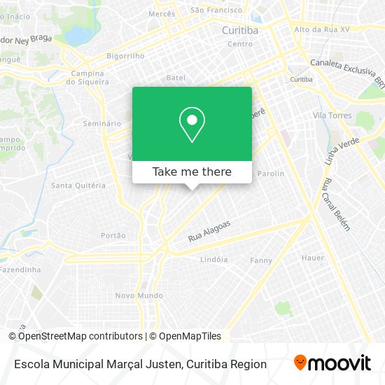 Mapa Escola Municipal Marçal Justen