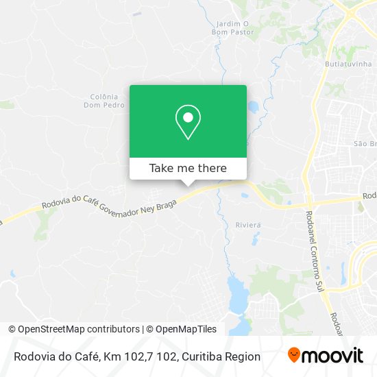 Rodovia do Café, Km 102,7 102 map