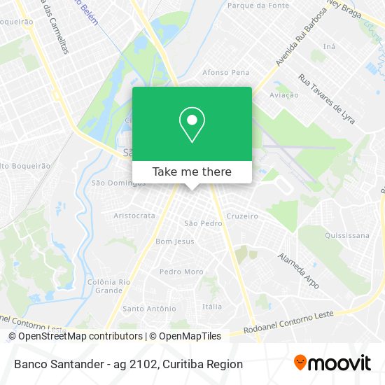 Banco Santander - ag 2102 map