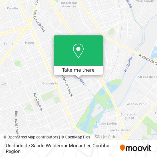 Mapa Unidade de Saude Waldemar Monastier
