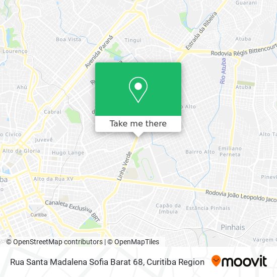 Rua Santa Madalena Sofia Barat 68 map