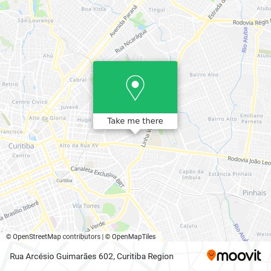 Mapa Rua Arcésio Guimarães 602
