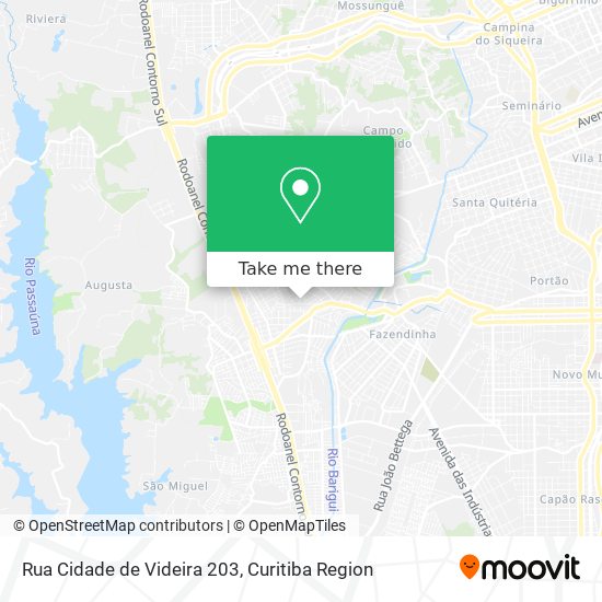 Rua Cidade de Videira 203 map