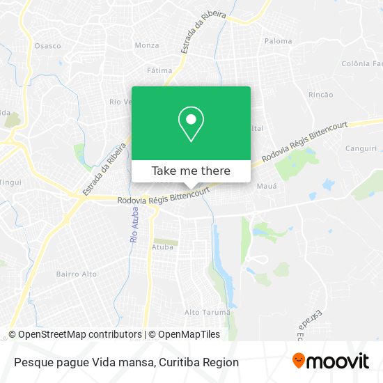 Pesque pague Vida mansa map