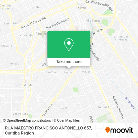 RUA MAESTRO FRANCISCO ANTONELLO 657 map
