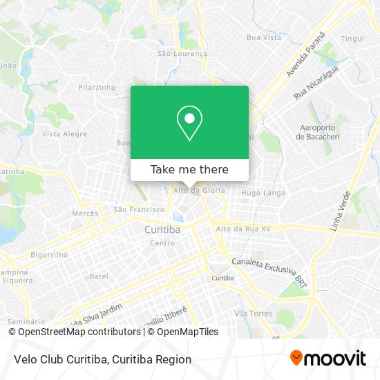 Mapa Velo Club Curitiba