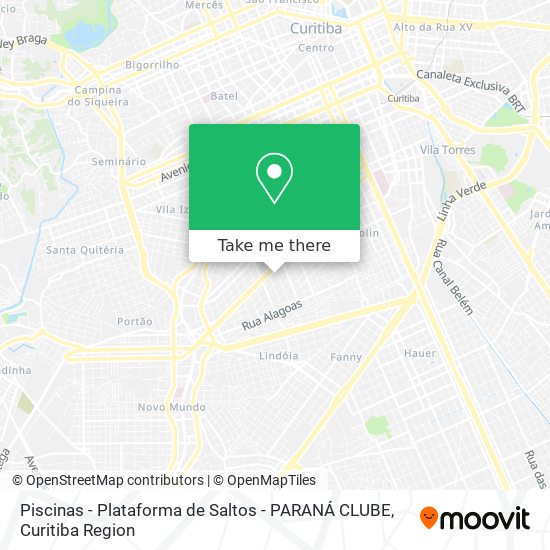 Piscinas - Plataforma de Saltos - PARANÁ CLUBE map