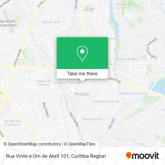 Rua Vinte e Um de Abril 101 map