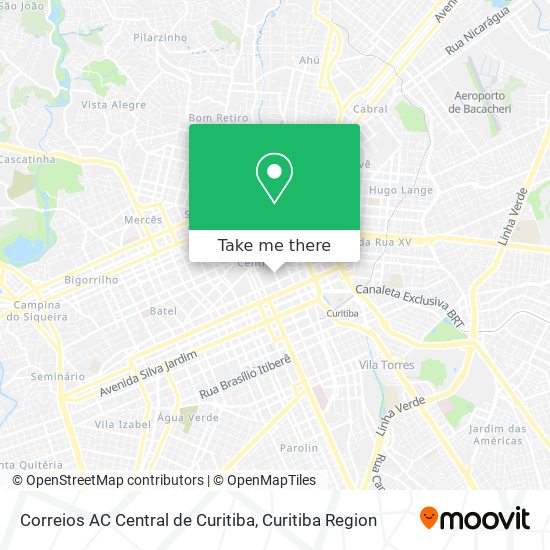 Correios AC Central de Curitiba map