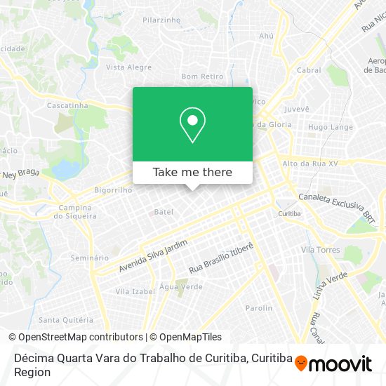 Décima Quarta Vara do Trabalho de Curitiba map