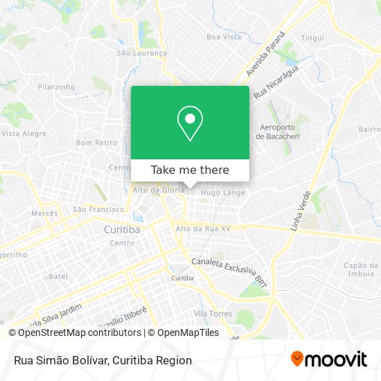 Mapa Rua Simão Bolívar