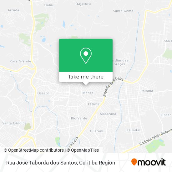 Mapa Rua José Taborda dos Santos