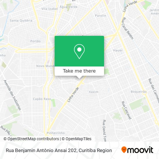 Rua Benjamin Antônio Ansai 202 map