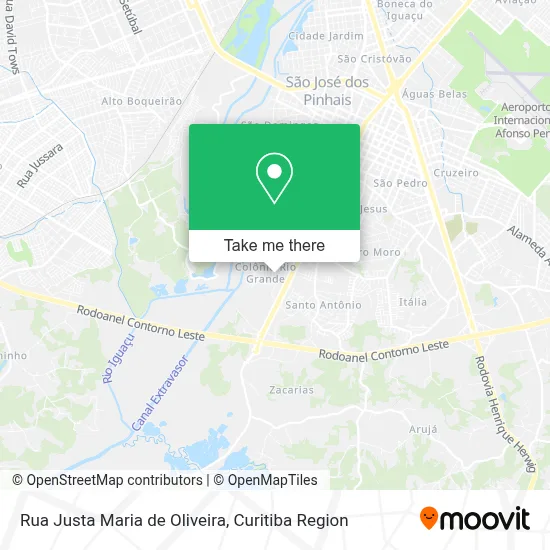 Rua Justa Maria de Oliveira map