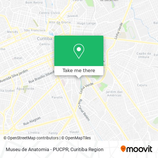 Mapa Museu de Anatomia - PUCPR