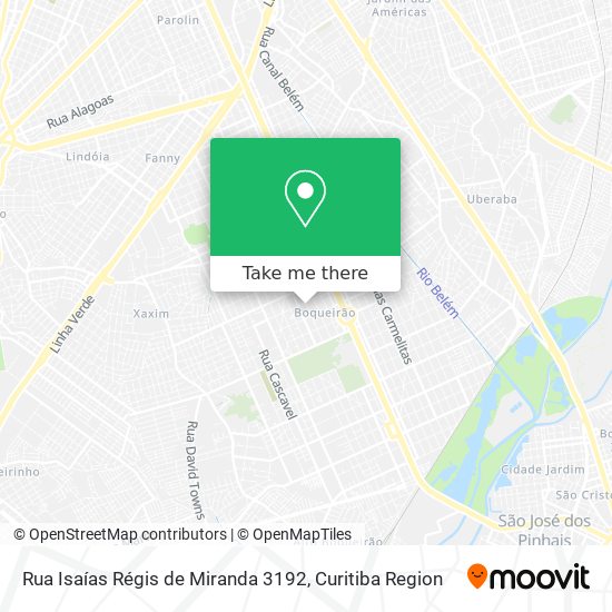 Mapa Rua Isaías Régis de Miranda 3192